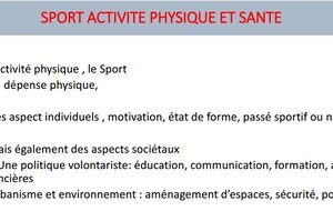 Conférence Sport Santé - les bienfaits de l'activité physique